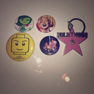 Buttons and keychain